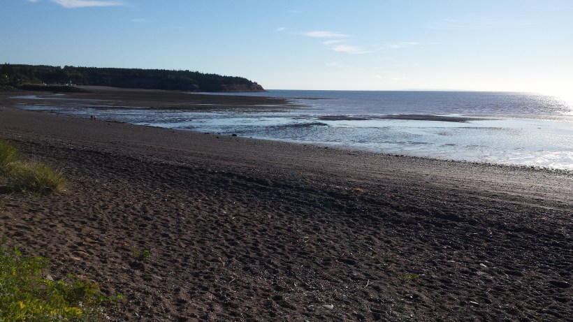 Sunrise the next morning, with the tide in.